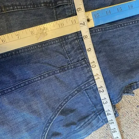 Gap Overalls Women 4/27R Denim Bib Medium Wash Pocket Slouchy Y2K Blue Wide Legs - Picture 2 of 13